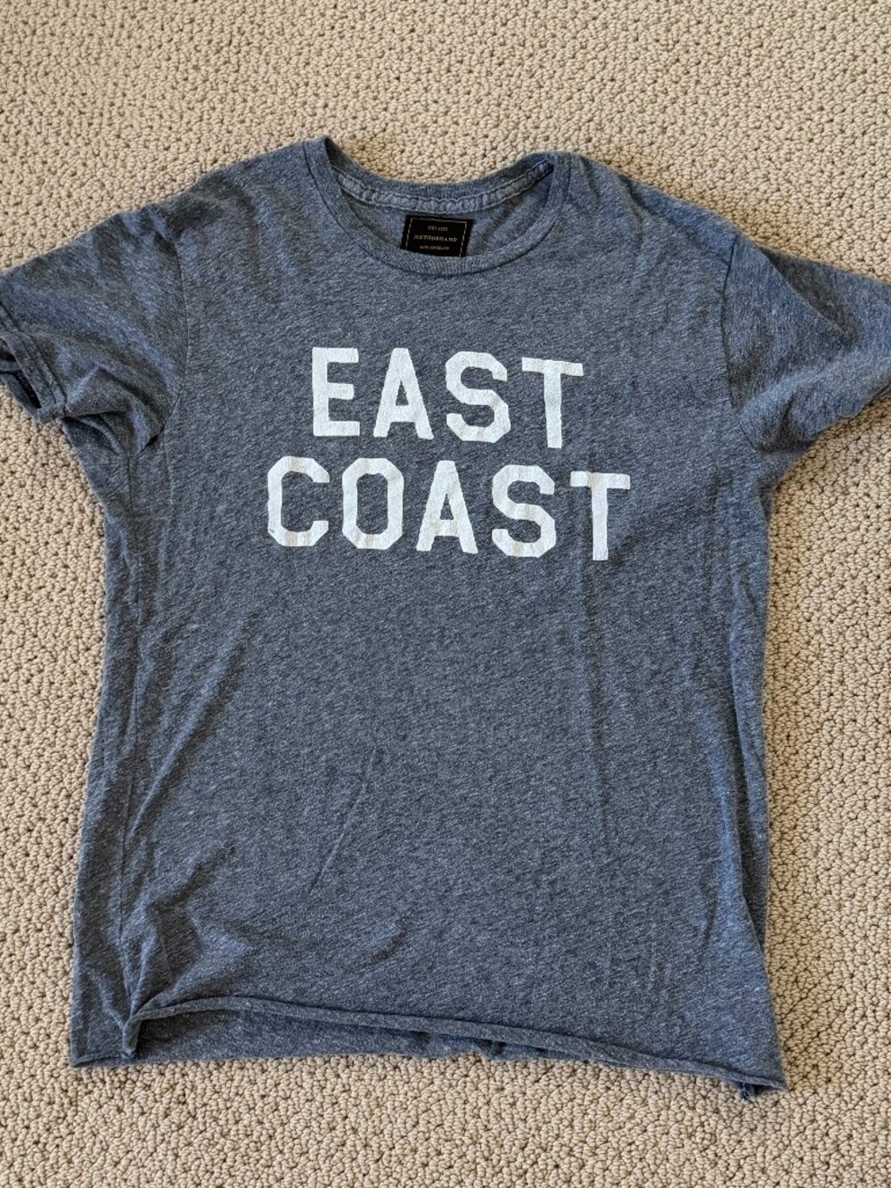 Retrobrand Los Angeles Heather Grey "EAST COAST" tee